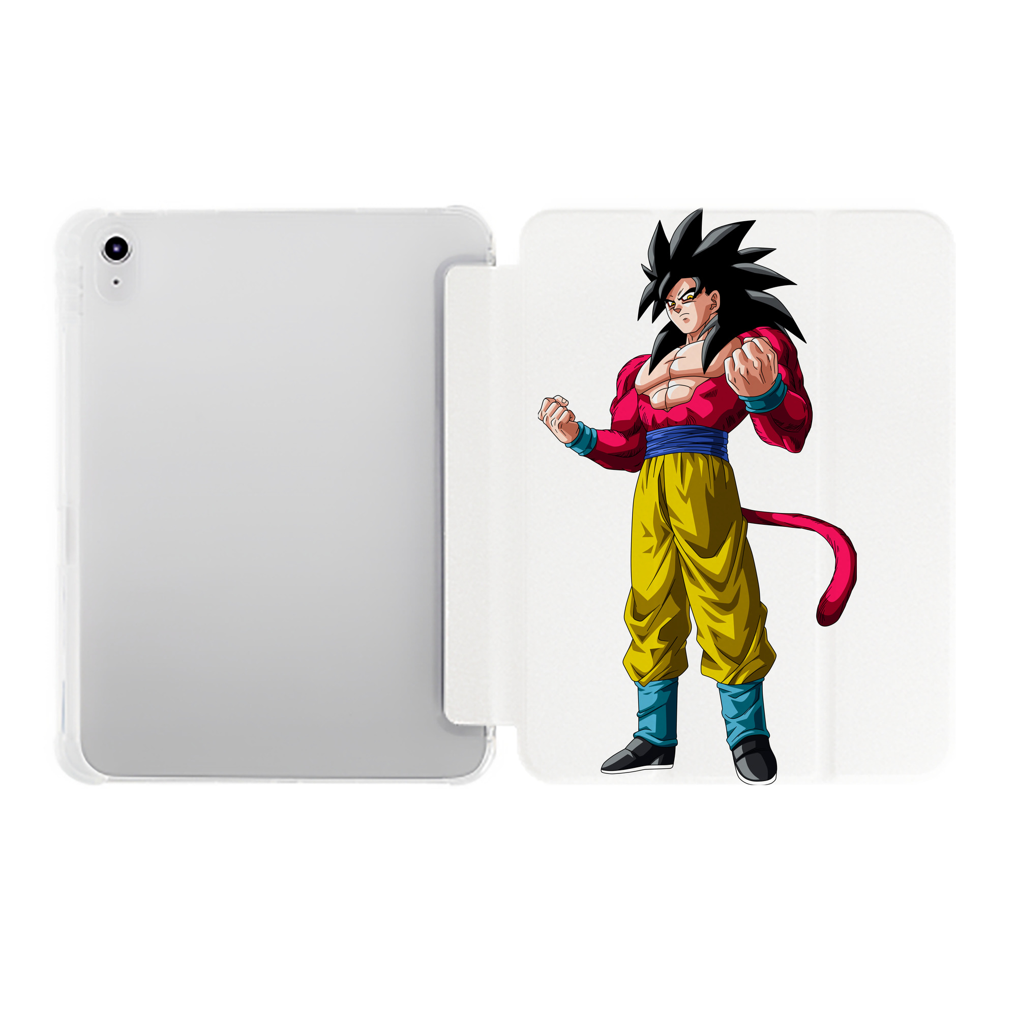 （画像用） ドラゴンボール 孫悟空（そん ごくう）Son Goku カカロット DRAGON BALL Kakarotto IPad ケース ペン収納付き 三つ折りスタンド PUレザー×シリコン 対応機種9.5/10.5/10.9インチ